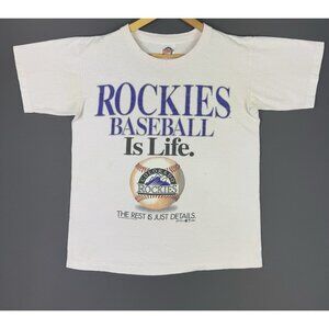 Vintage 1998 Colorado Rockies Baseball Is Life MLB The Rest Is Just Details Rare